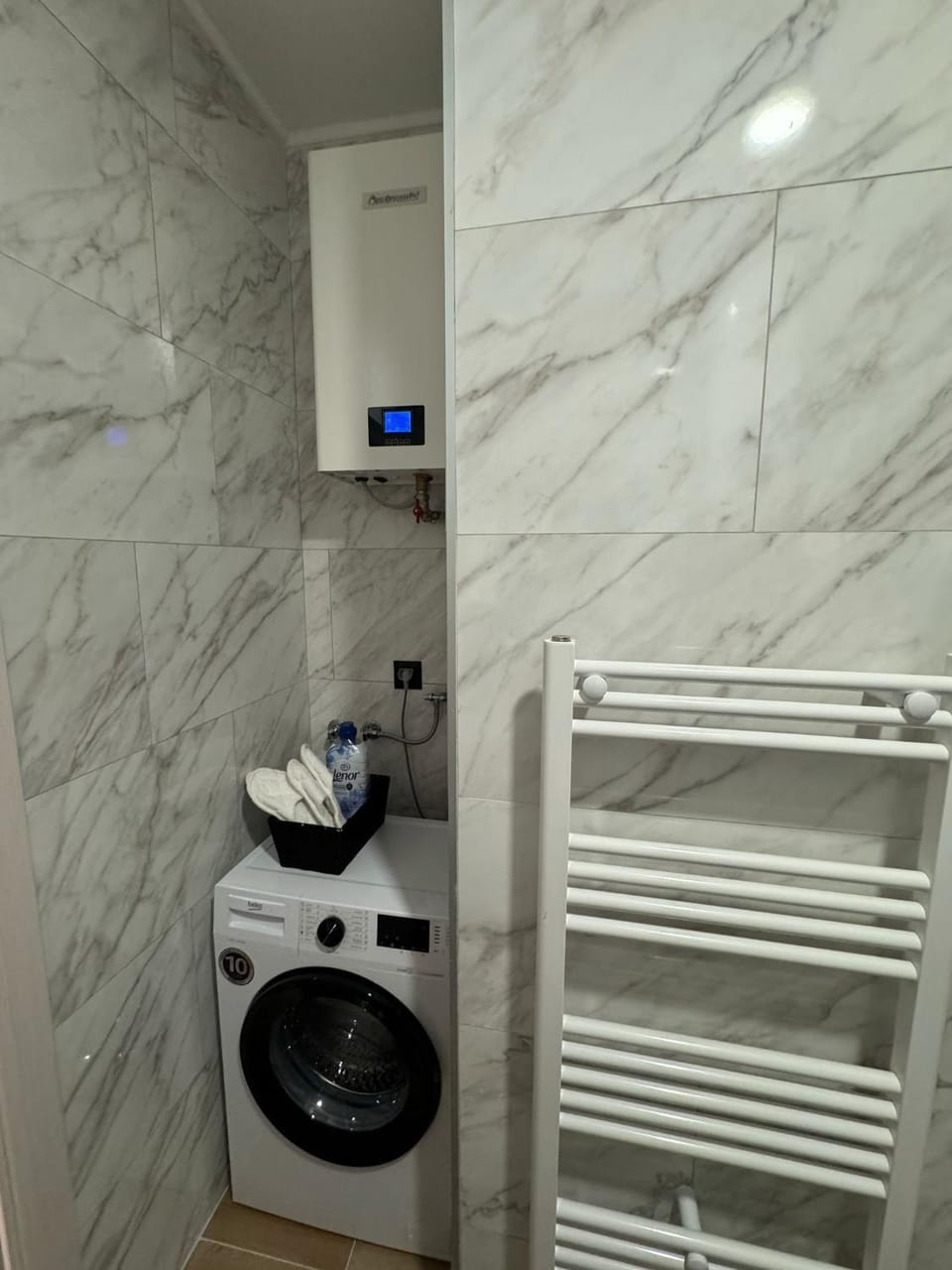 Bathroom, washing machine, dryer