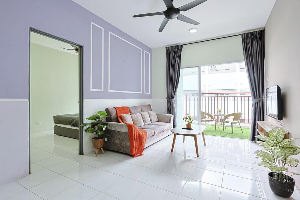 Property building, Patio, Day, View (from property/room), Balcony/Terrace, Living room, Seating area
