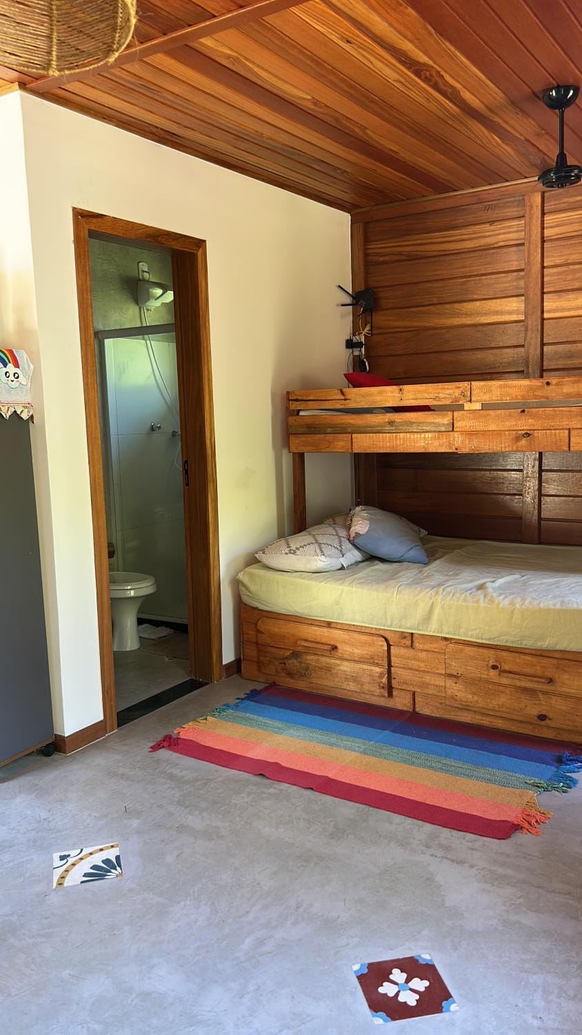 Photo of the whole room, bunk bed