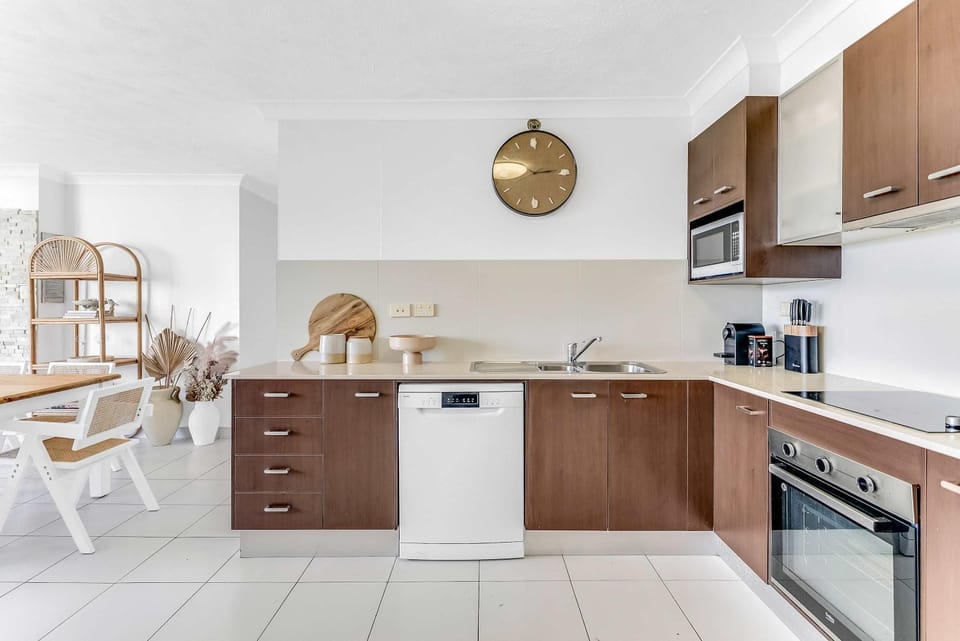 Kitchen or kitchenette, dishwasher, oven, stove, toaster