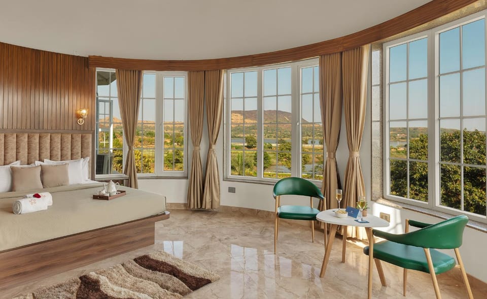 Bed, Seating area, Bedroom, towels, wardrobe