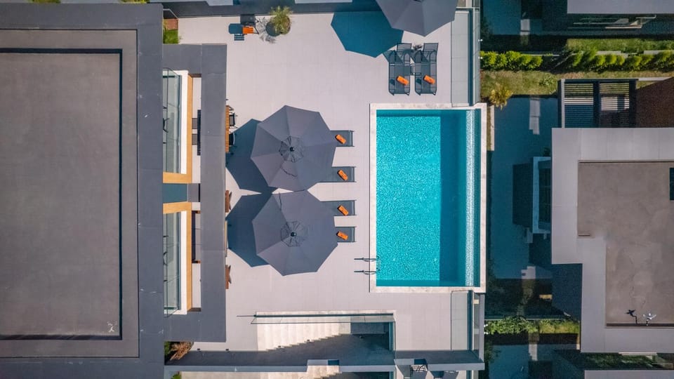 Day, Bird's eye view, Swimming pool