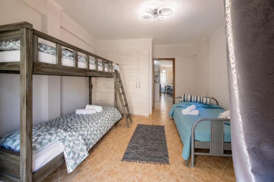 Bed, Photo of the whole room, Bedroom, bunk bed, wardrobe