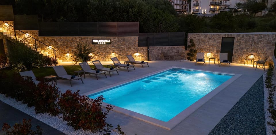 Night, Natural landscape, Pool view, Swimming pool