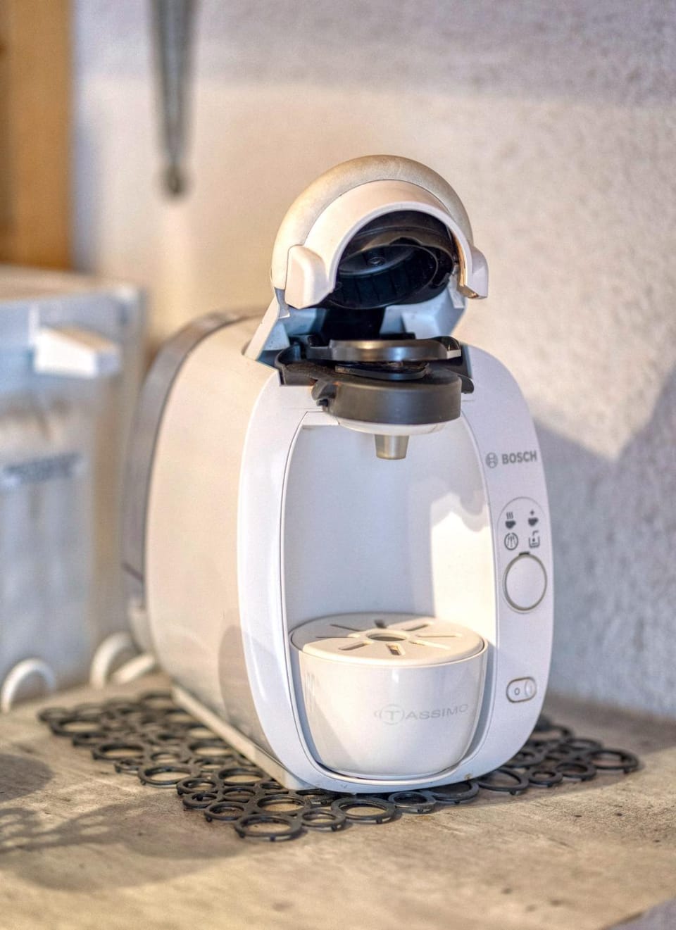 Kitchen or kitchenette, toaster