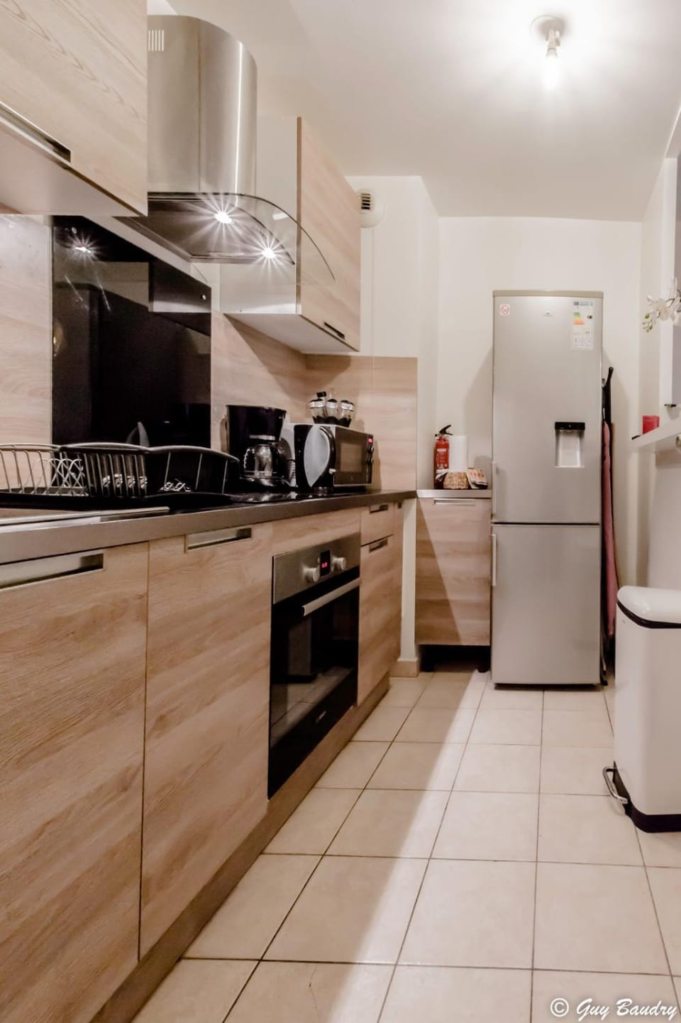 Kitchen or kitchenette, oven, stove