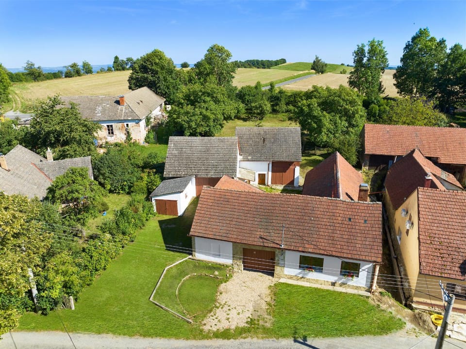 Property building, Neighbourhood, Natural landscape, Bird's eye view