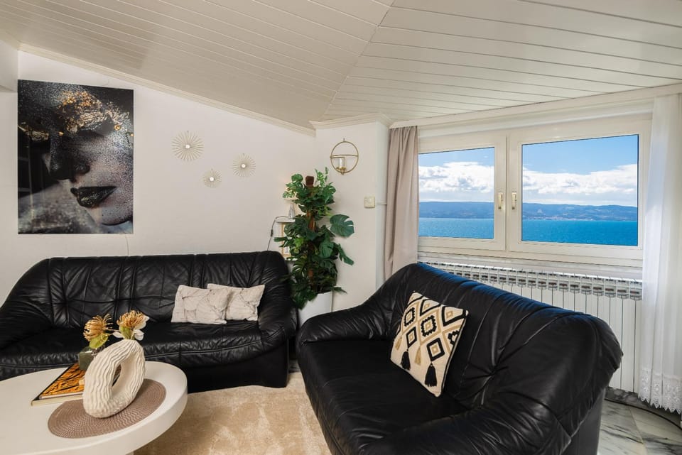 Living room, Seating area, Sea view