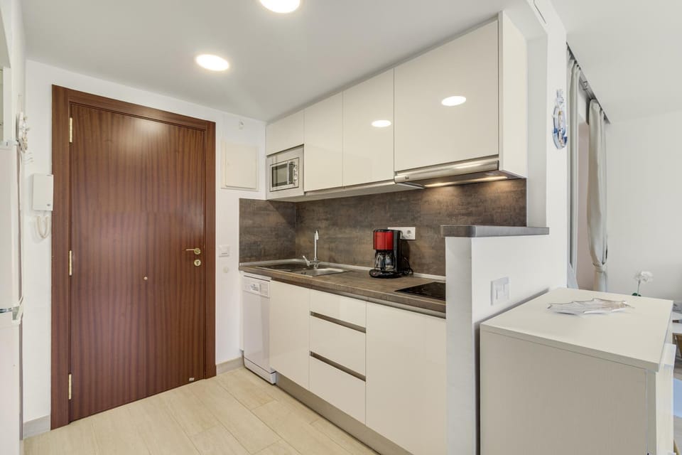 Kitchen or kitchenette, dishwasher