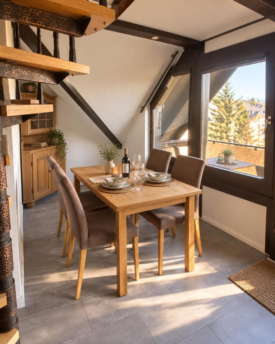 Living room, Seating area, Dining area
