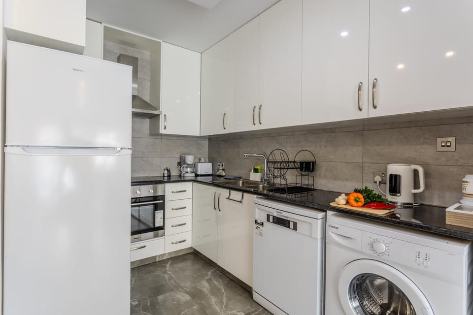 Coffee/tea facilities, Kitchen or kitchenette, dishwasher, oven, stove, toaster, washing machine