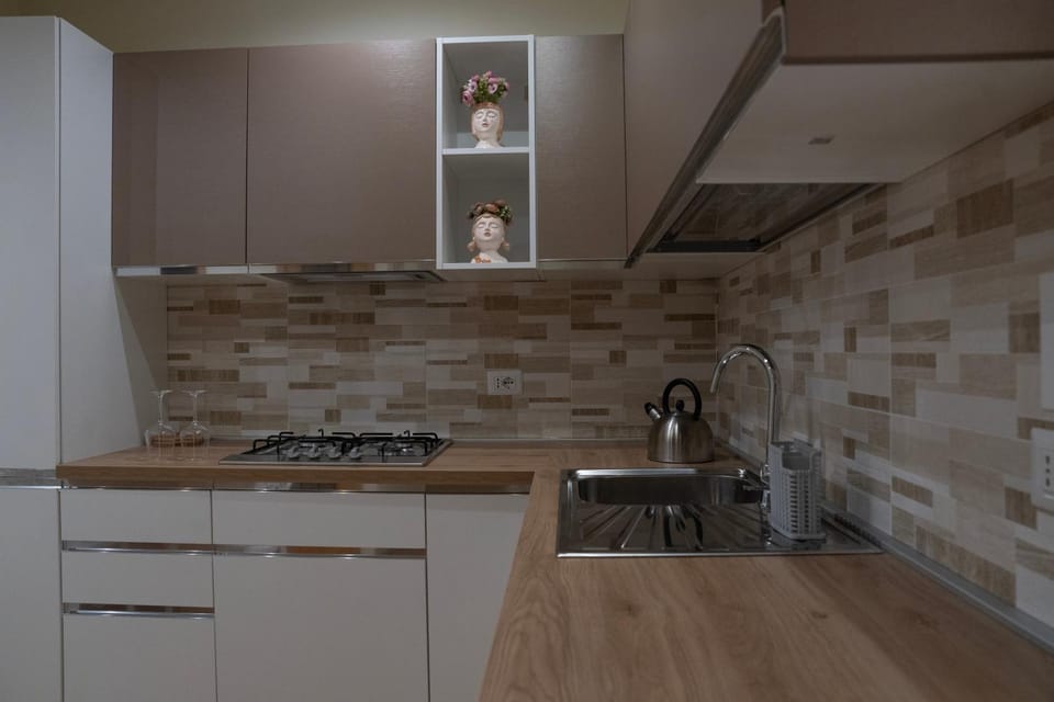 Kitchen or kitchenette, dishwasher, stove