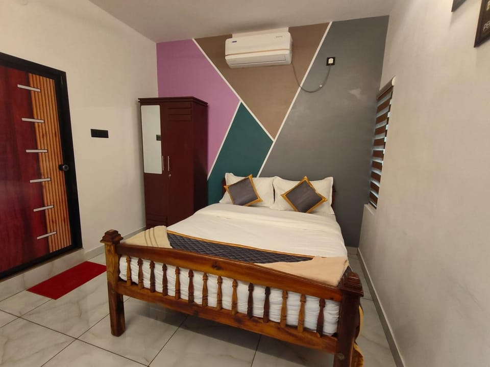 Bed, Bedroom, air conditioner
