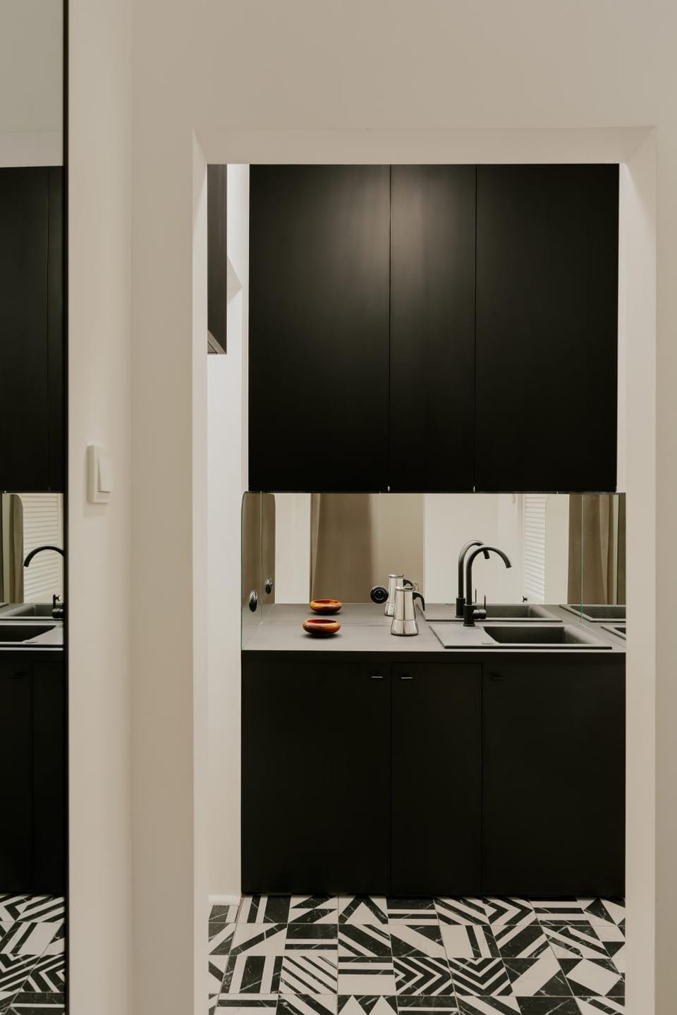 Kitchen or kitchenette, microwave, oven, stove, kitchen