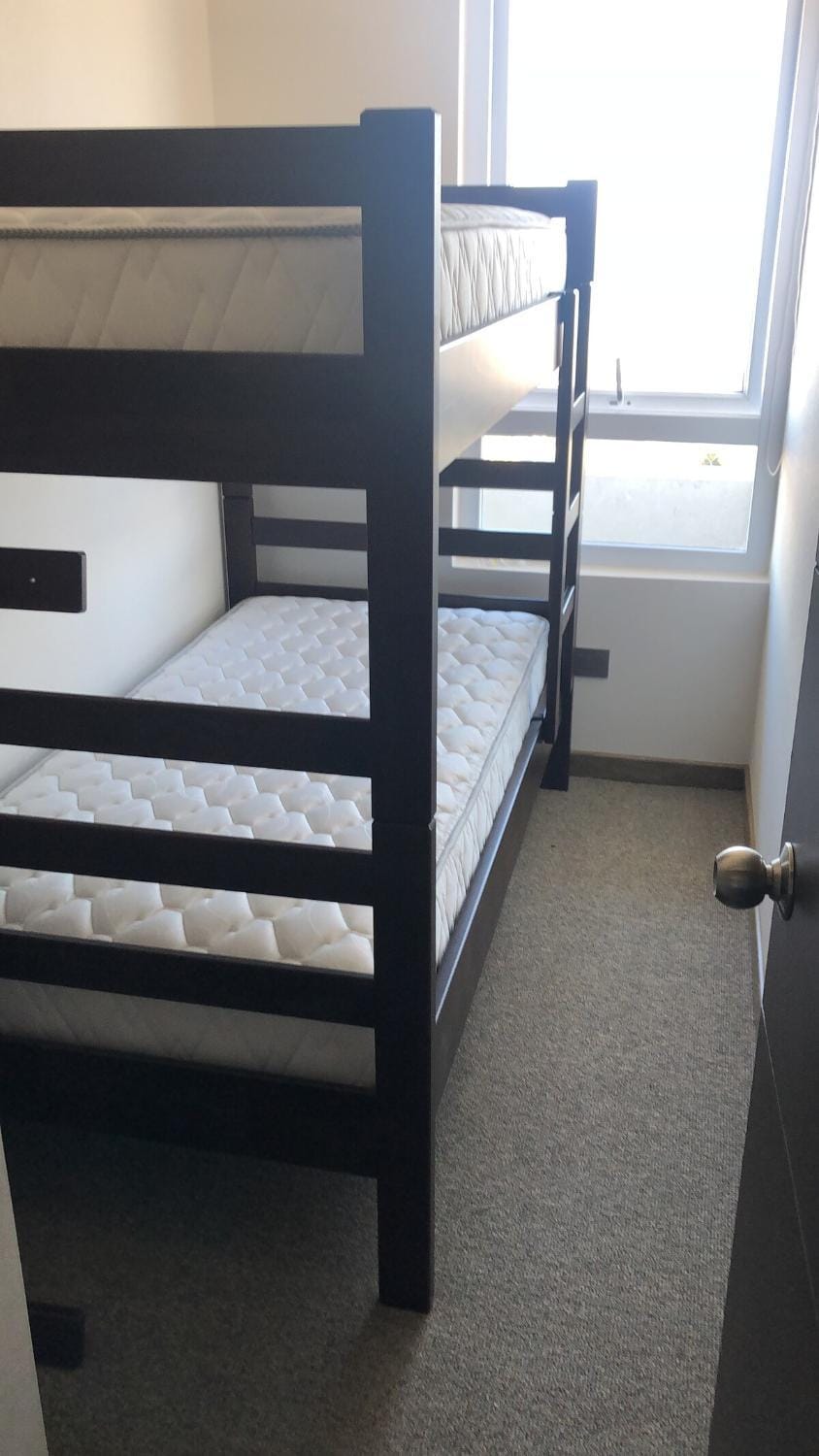 Photo of the whole room, bunk bed