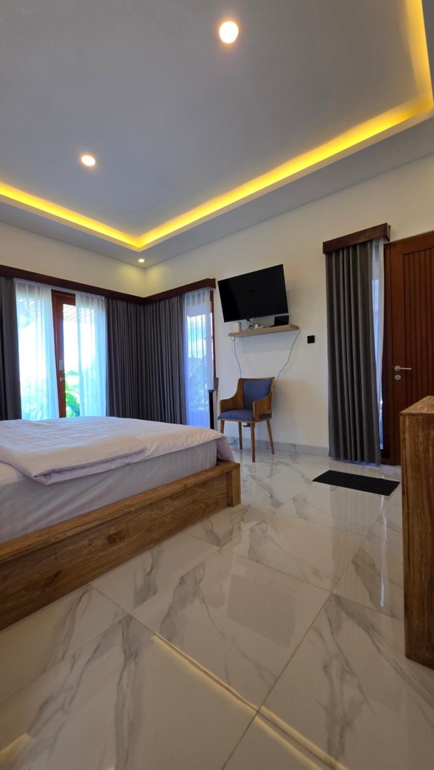 Bed, TV and multimedia, Photo of the whole room, Bedroom, Garden view, internet