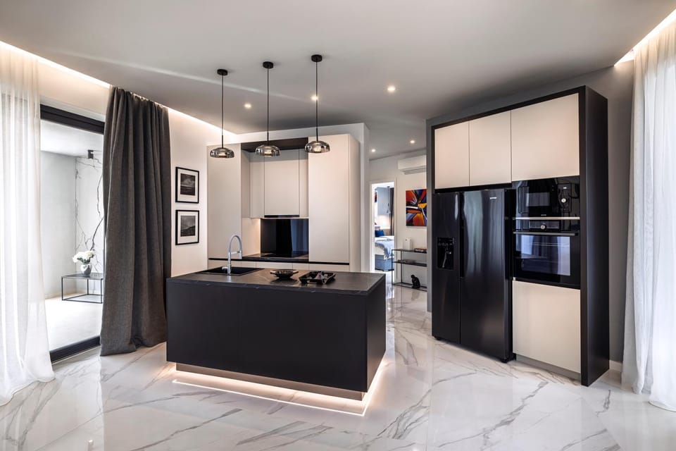 dishwasher, microwave, oven, stove, kitchen, air conditioner