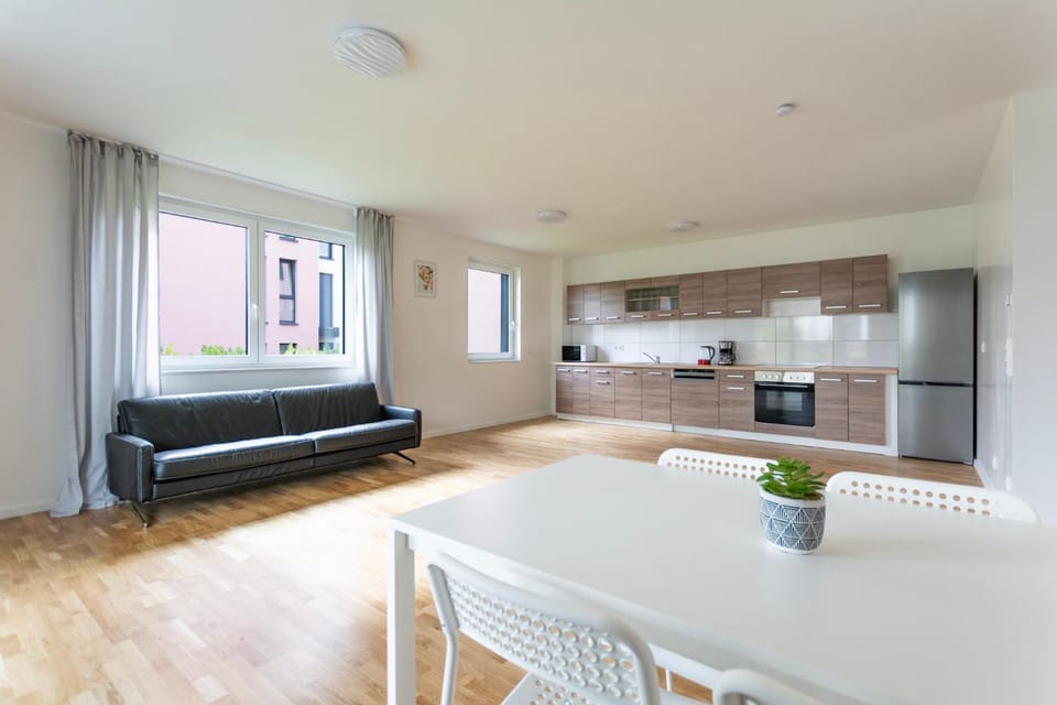 Kitchen or kitchenette, Living room, Seating area, Dining area, oven, stove