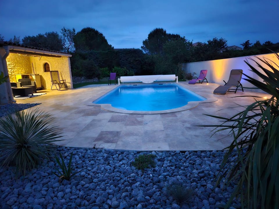 Night, Swimming pool