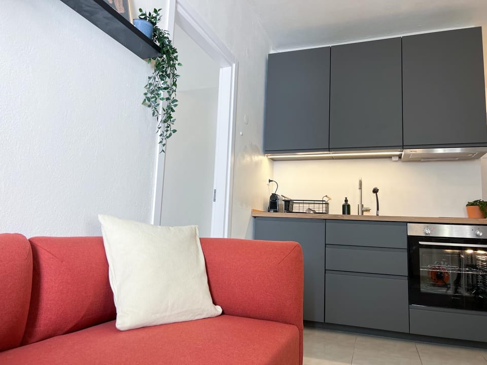 Living room, kitchen