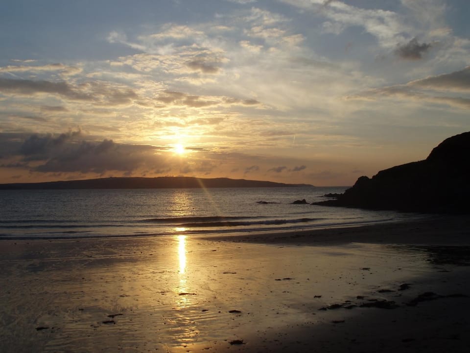 Natural landscape, Beach, Sunset