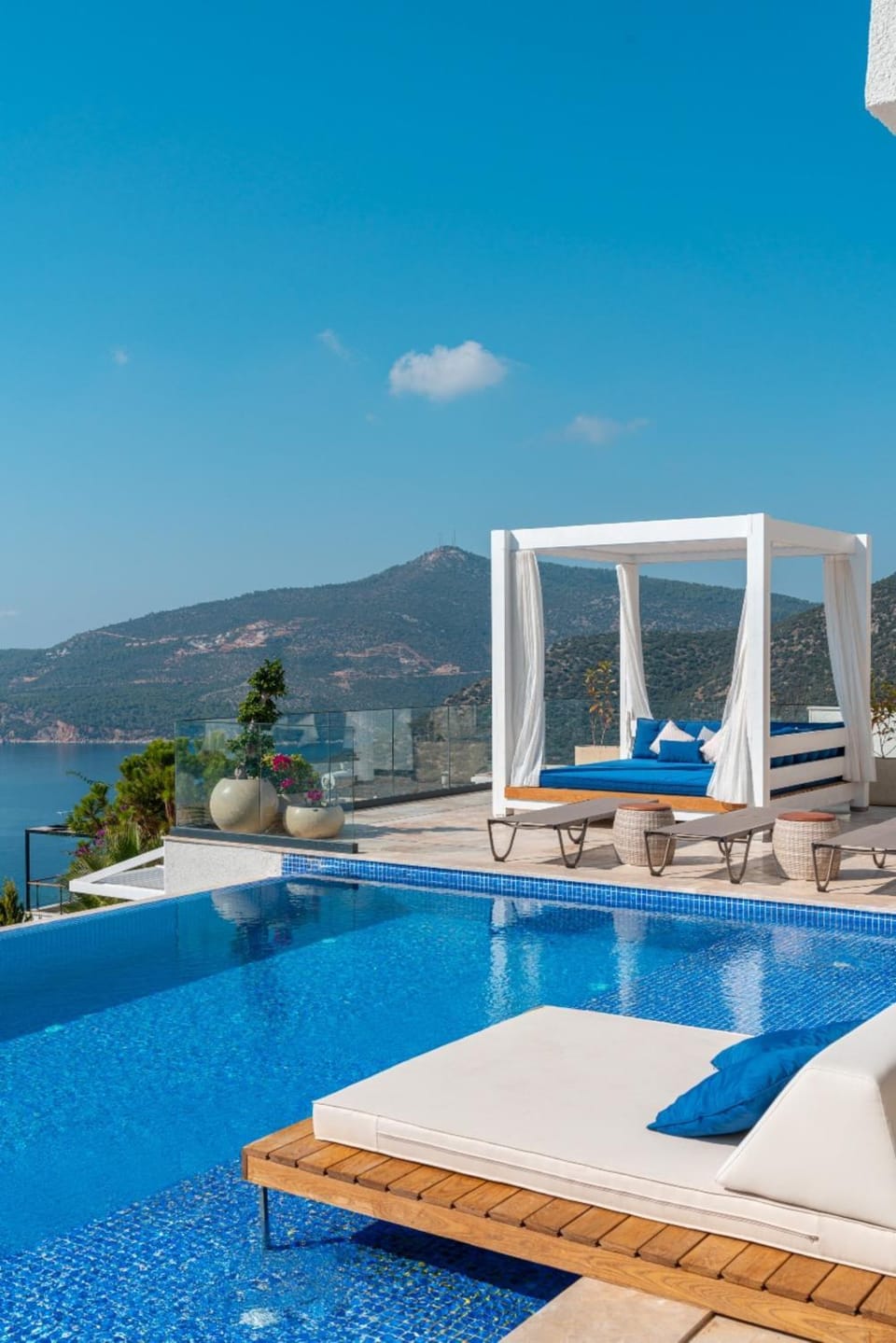 Natural landscape, Pool view, Swimming pool, sunbed