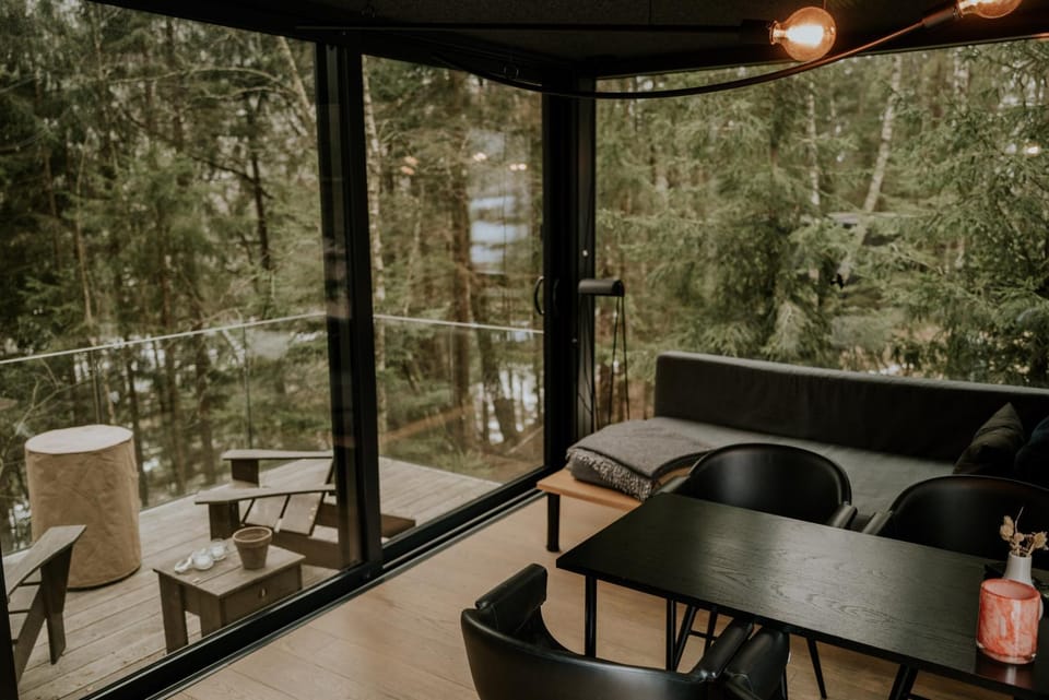 Patio, Day, Natural landscape, View (from property/room), Balcony/Terrace, Living room, Seating area, Autumn