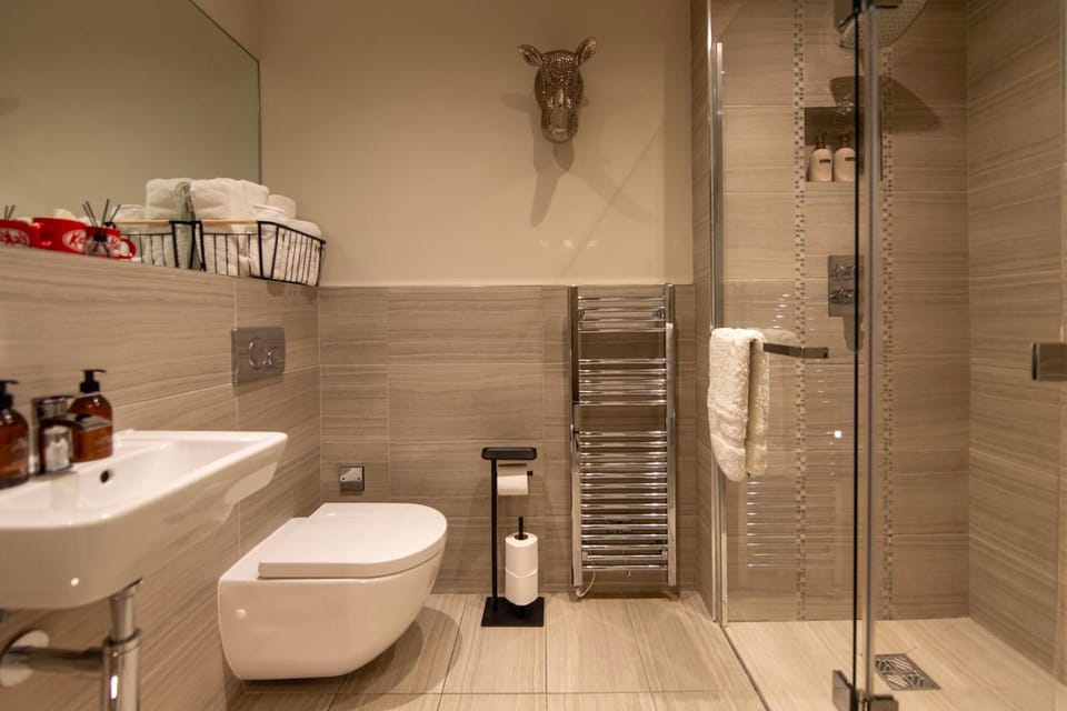 Shower, Toilet, Bathroom, Decorative detail, towels