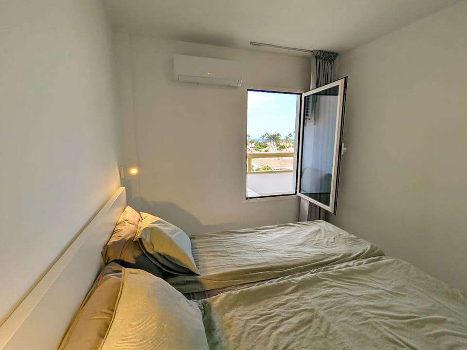 Bed, View (from property/room), Photo of the whole room, Bedroom, Sea view, air conditioner