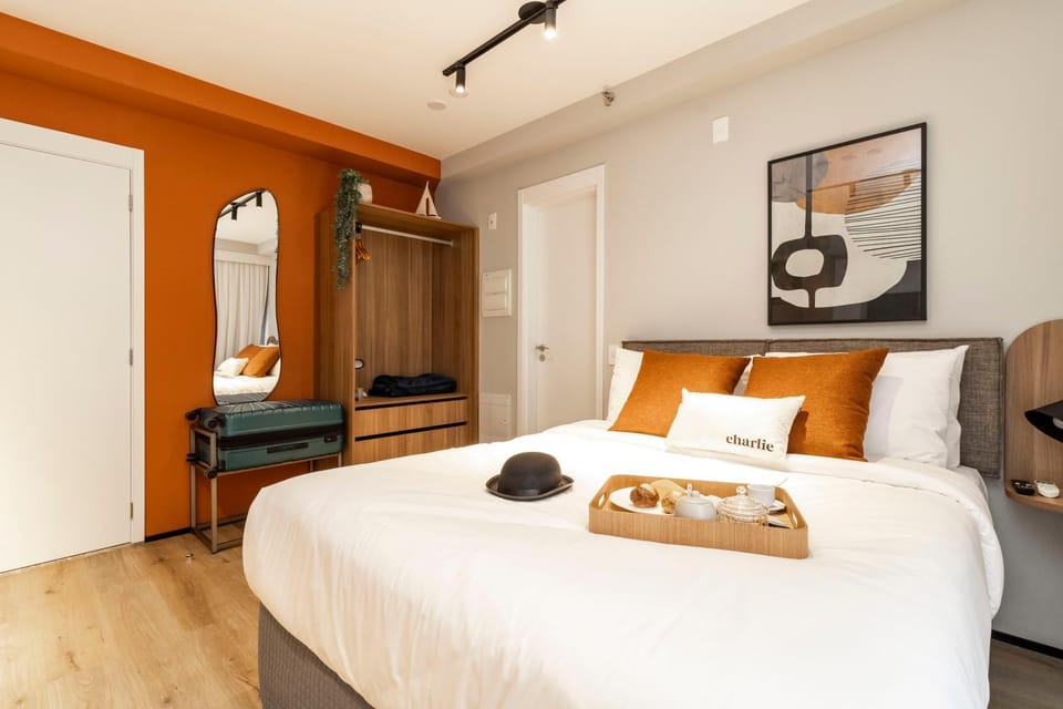 Bed, Photo of the whole room, Bedroom, towels, wardrobe