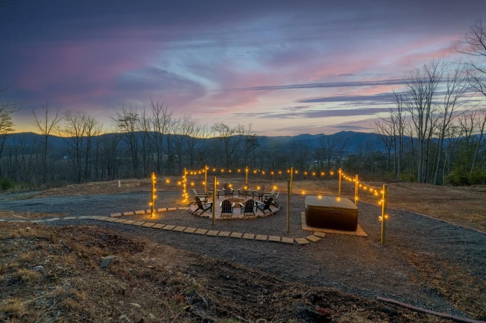 Natural landscape, Hot Tub, Sunset