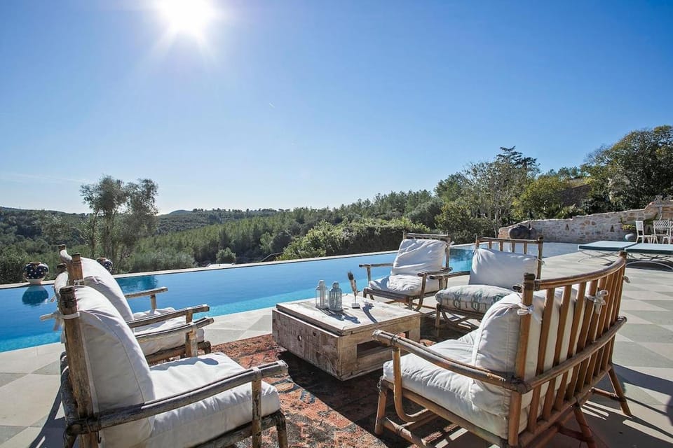 Patio, Seating area, Mountain view, Pool view, Swimming pool, sunbed