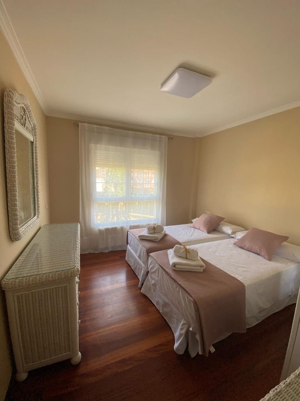 Bed, Photo of the whole room, Bedroom, towels, wardrobe