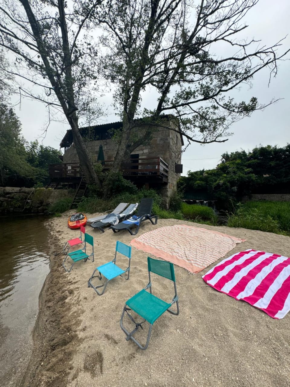 Natural landscape, Beach, River view, sunbed