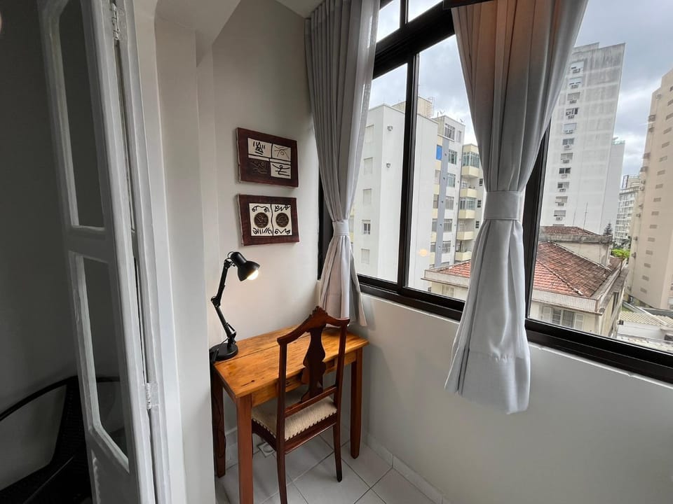 Apto com 2 varandas, vista para o mar e AC Apartment in Santos