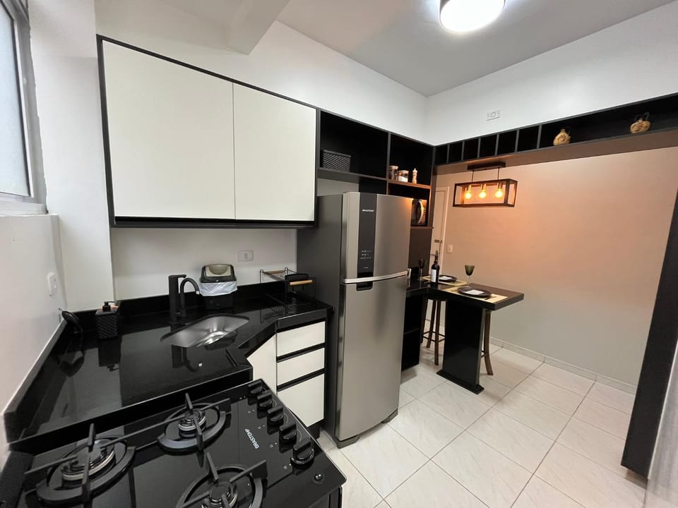 Apto com 2 varandas, vista para o mar e AC Apartment in Santos