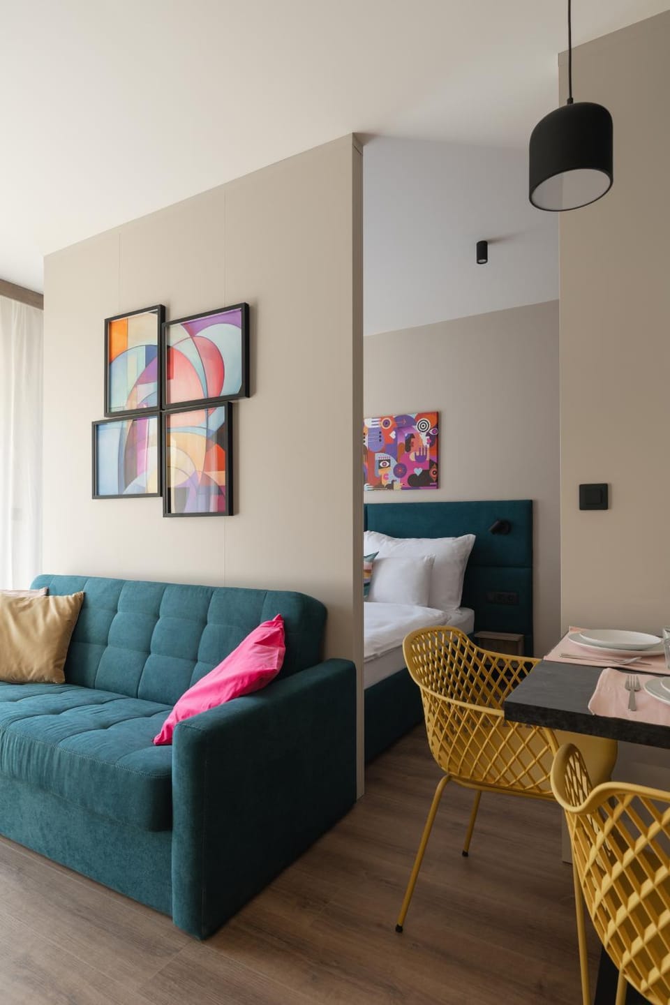 Bed, Living room, Photo of the whole room, Bedroom