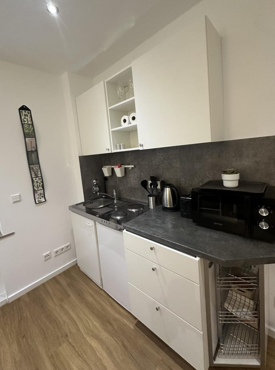 Coffee/tea facilities, Kitchen or kitchenette, minibar, stove