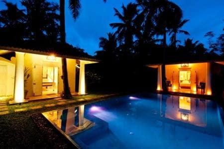 Night, Pool view, Swimming pool