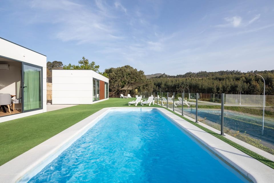 Property building, Living room, Swimming pool