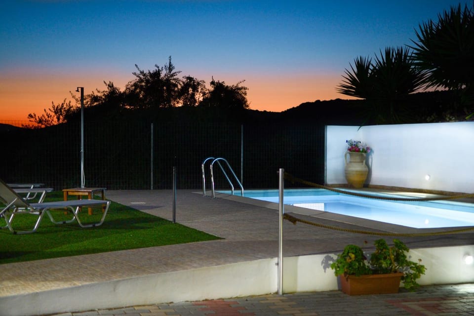 Swimming pool, Sunset