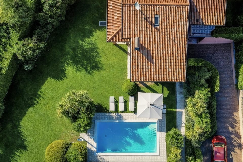 Bird's eye view, Garden, Garden view, Pool view, Swimming pool, sunbed