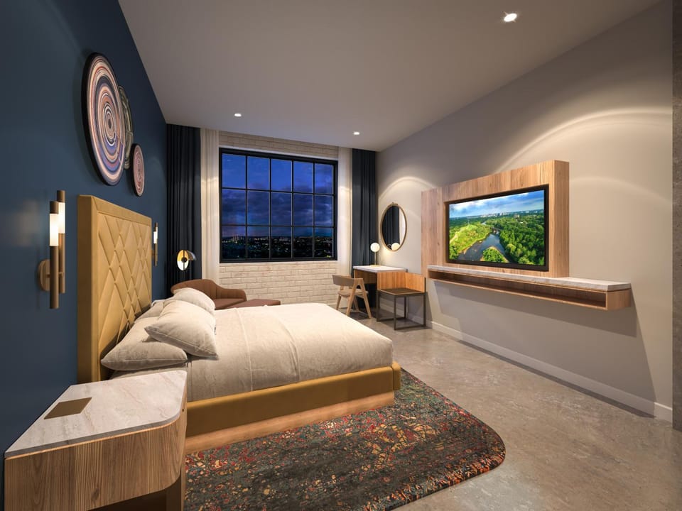 Bed, TV and multimedia, safe