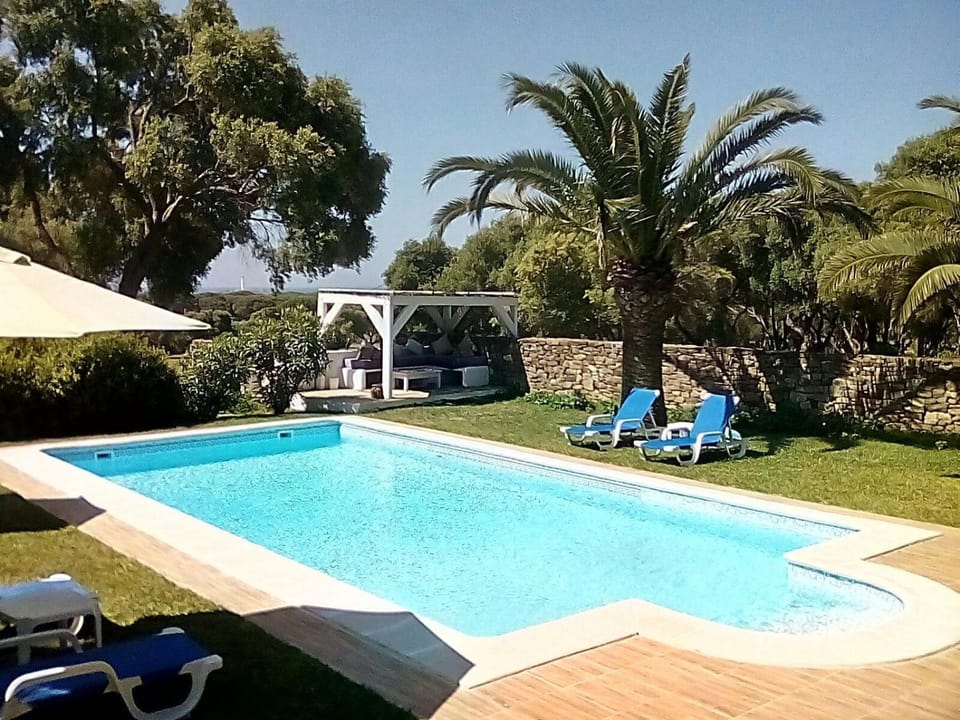Property building, Living room, Swimming pool