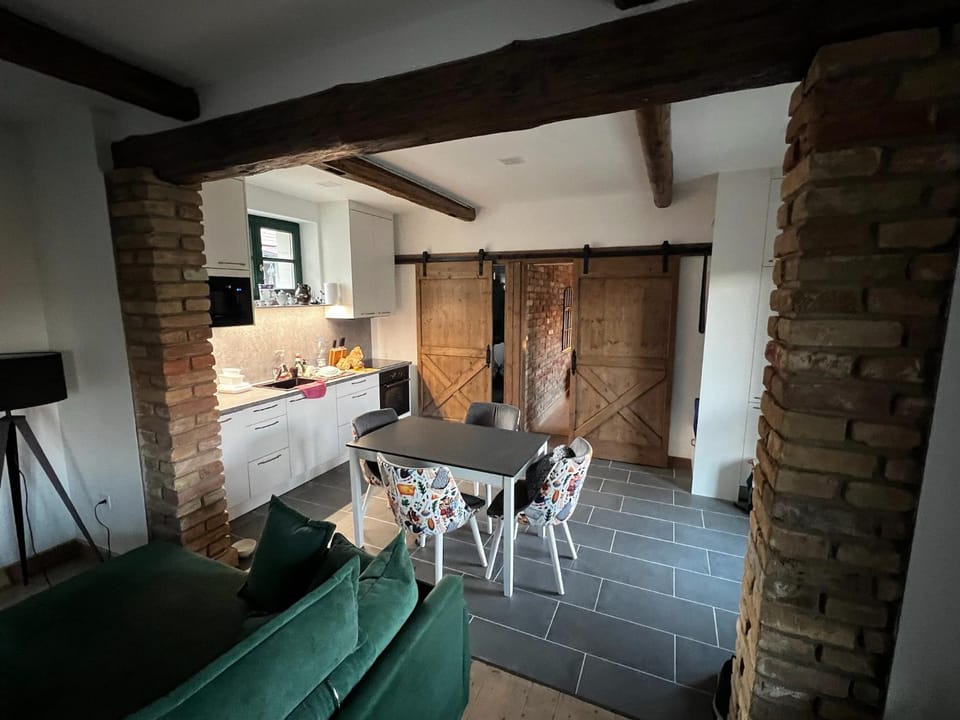 Kitchen or kitchenette, Living room, Dining area