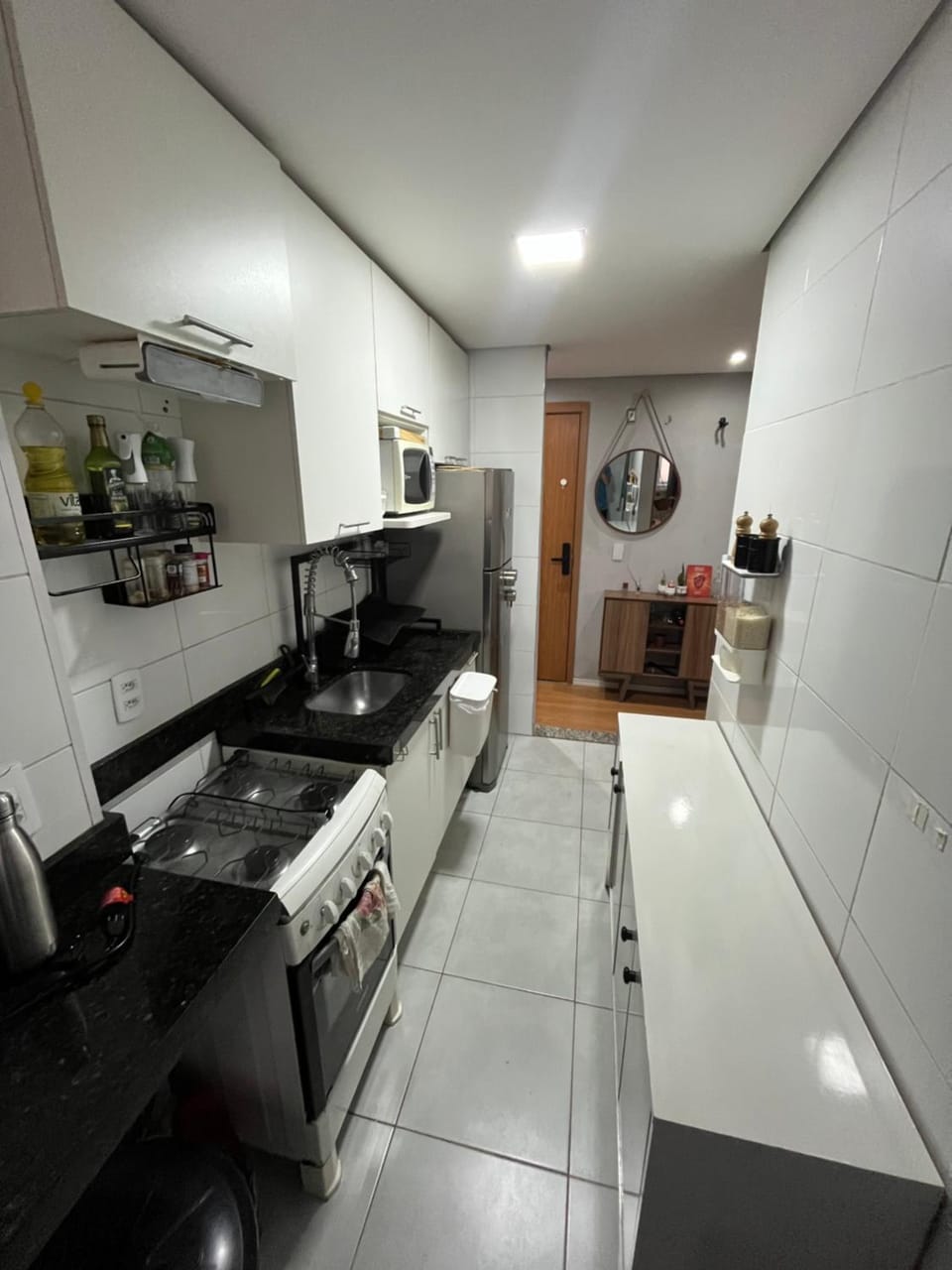 Kitchen or kitchenette, oven, stove