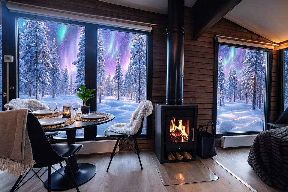 View (from property/room), Dining area, fireplace