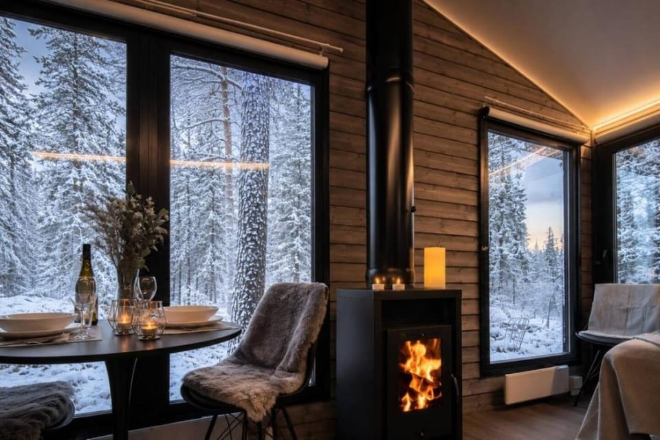 Winter, Living room, Dining area
