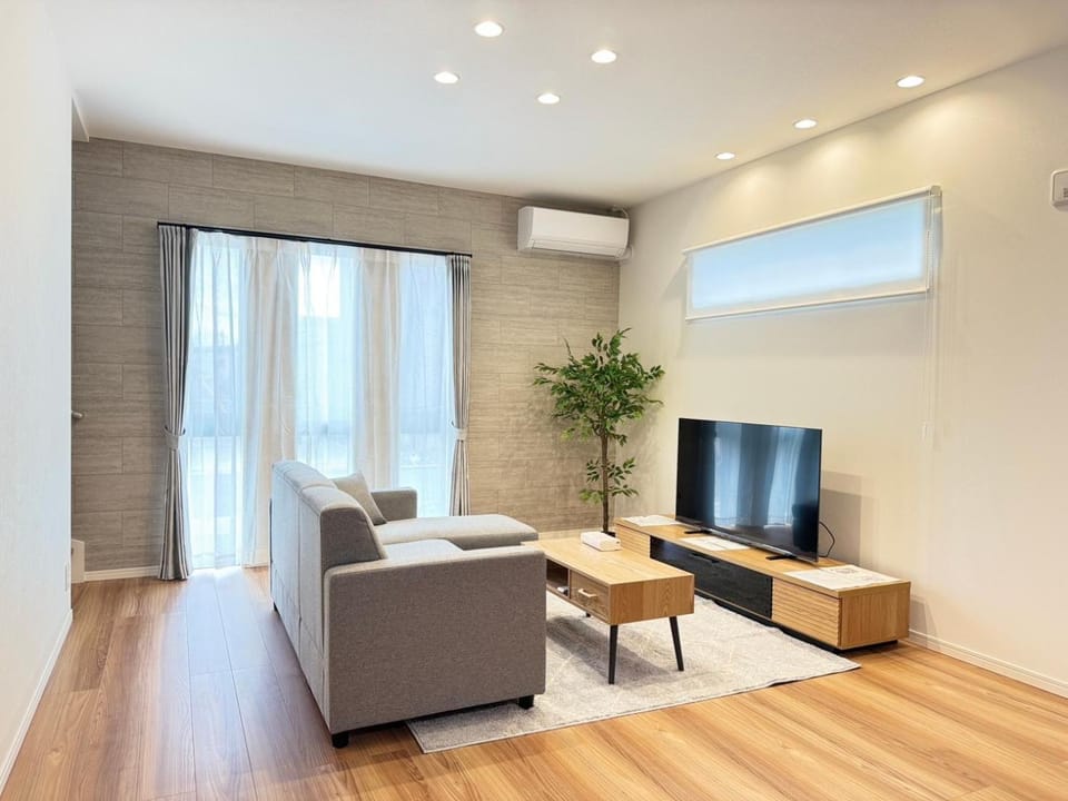 Living room, Seating area, air conditioner