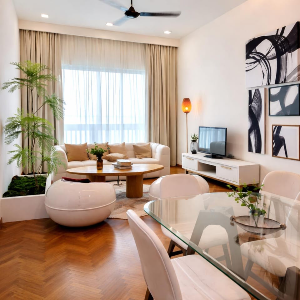 Communal lounge/ TV room, TV and multimedia, Living room, Seating area, Dining area